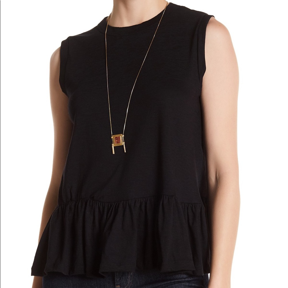 Philosophy peplum cotton tank